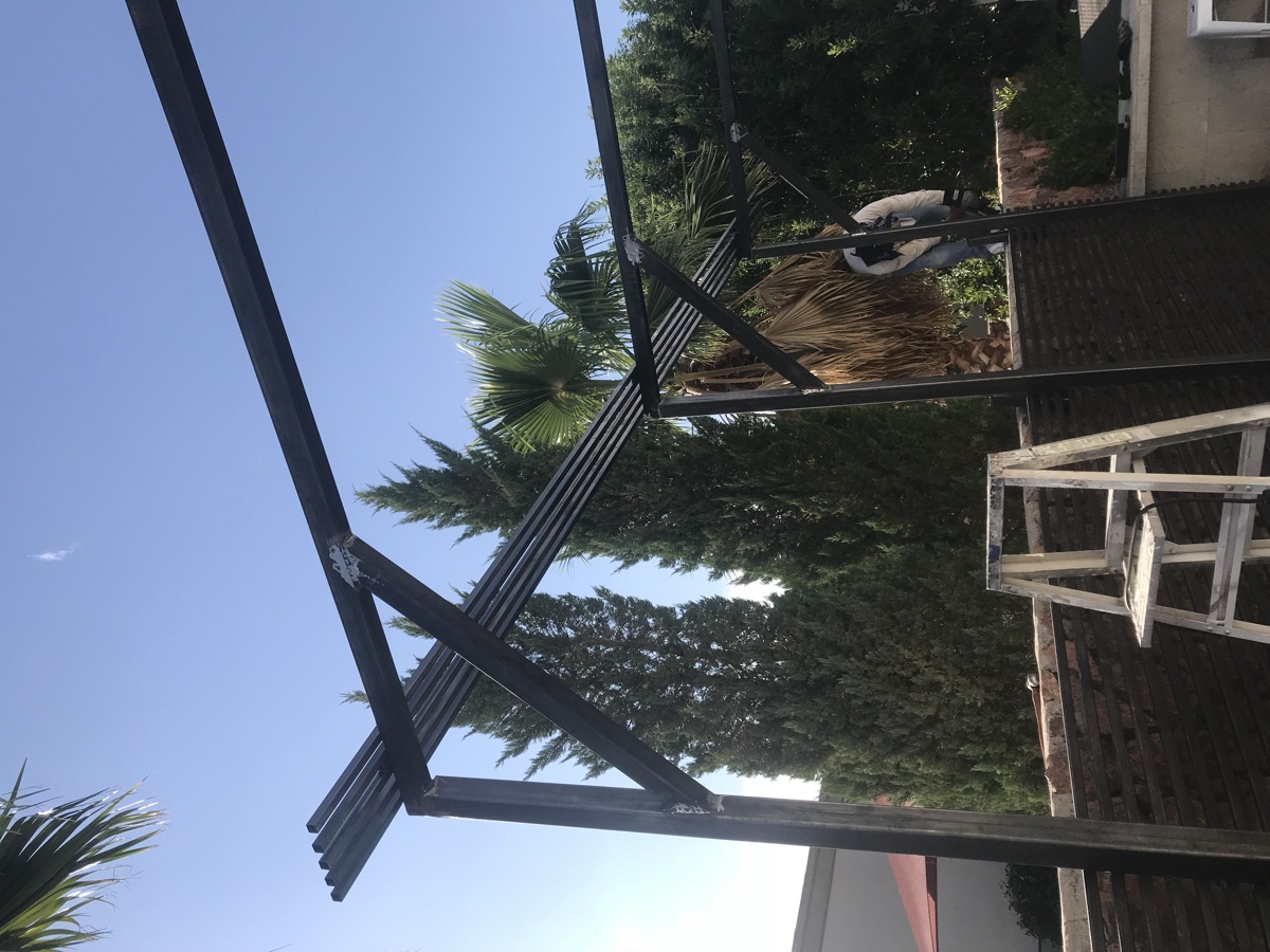 Steel pergola