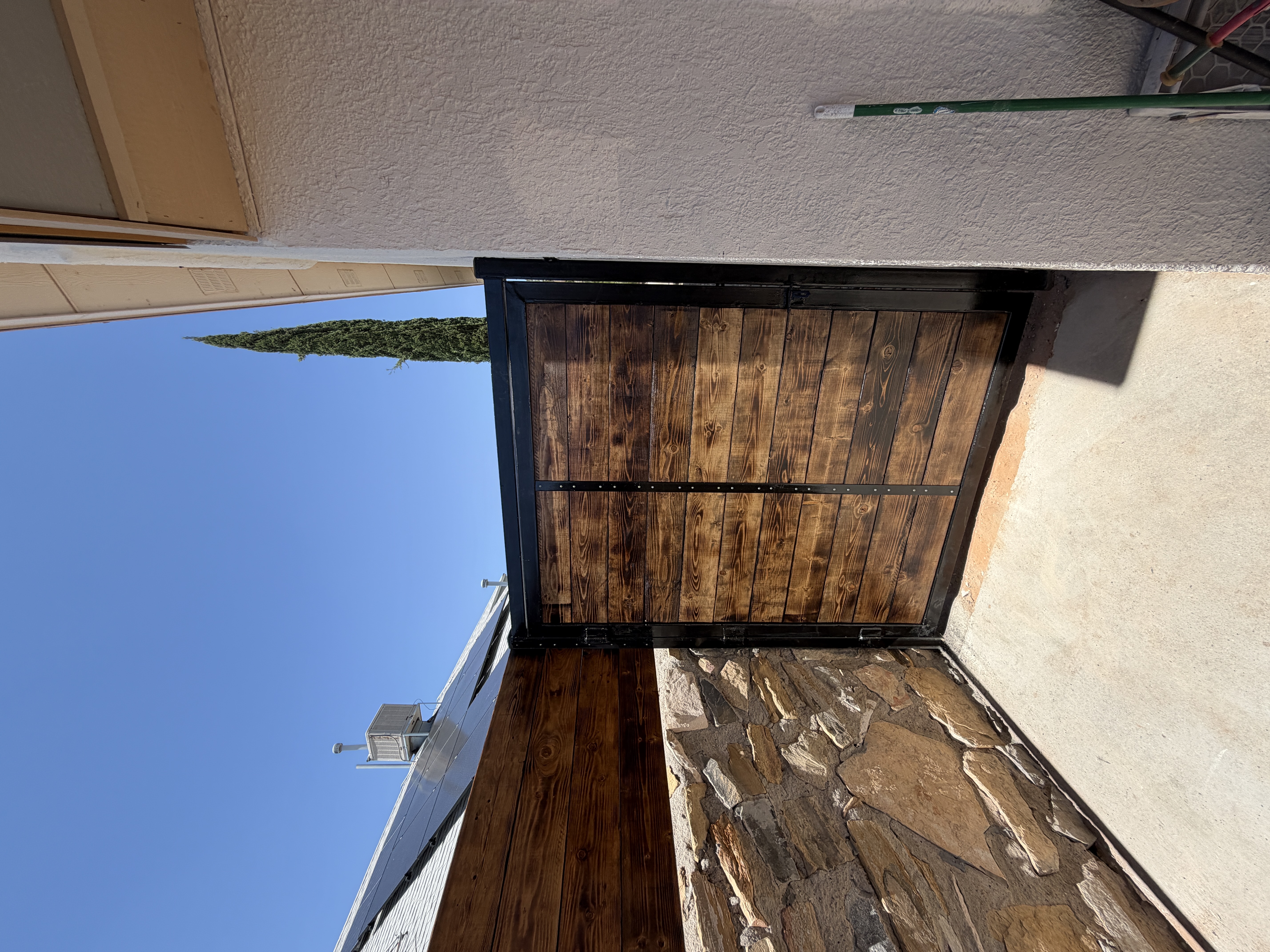 Wood and steel gate